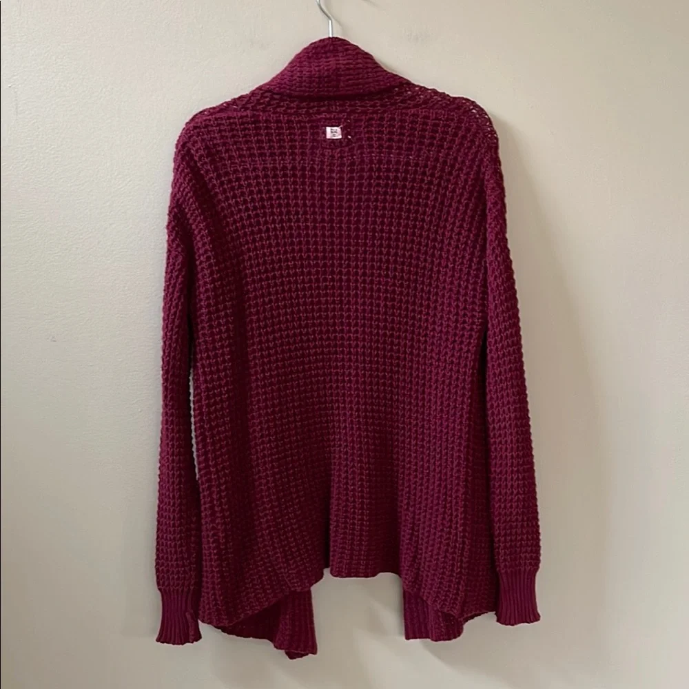 BILLABONG Maroon Red Long Sleeve Cardigan Sweater Sz S/P